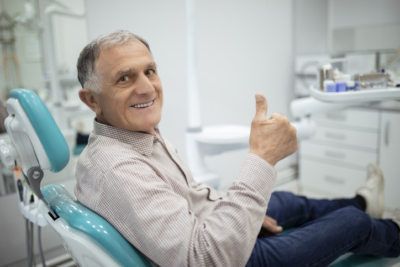 Effects of Aging on your Teeth Older man in Dental Chair