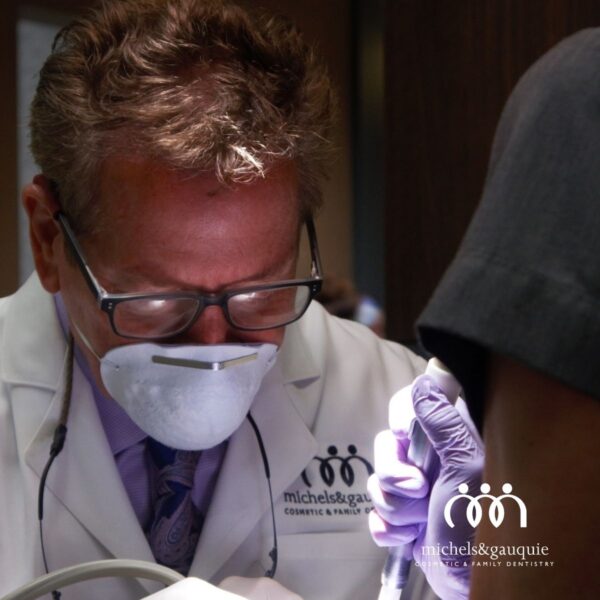 Dr. Gary Michels treating swollen gums and dental infection in Greenville NC
